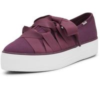 Keds Women's Point Slip on Sneaker, Burgundy Canvas Ballet, 4 UK
