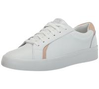 Keds Women's Pursuit Lace Up Sneakers, White/Blush Leather, 8.5