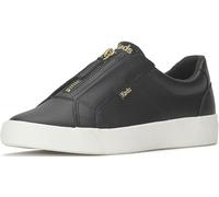Keds Women's Pursuit Zip Fashion Sneaker, Black Leather, 10 Wide
