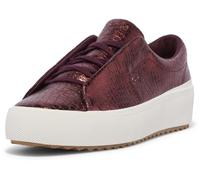 Keds Women's Remi Slip on Sneaker, Burgundy Embossed Leather, 5 UK