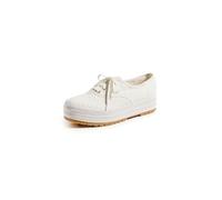 Keds Women's The Platform Lug Lace Up Sneaker, White Eyelet, 5 UK