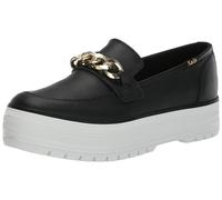 Keds Women's Triple Decker Loafer Lug Sneaker, Black/Gold Chain, 5.5 UK