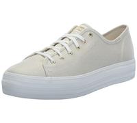 Keds Women's Triple Kick Canvas Sneaker, Gold Metallic Textile, 4.5 UK