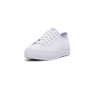 Keds Women's TRIPLE KICK CANVAS Sneaker, White, 3.5 UK