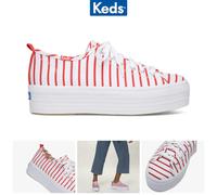 Keds Women's Triple Up Breton Stripe Canvas White & Red Shoes - UK 6