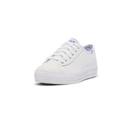 Keds Women's Triple Up Leather Sneaker, White, 4.5 UK