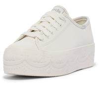 Keds Women's Triple Up Leather Sneaker, White Lace Foxing, 7 UK