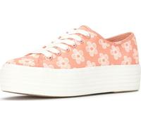 Keds Womens Triple Up, Neon Coral Floral Canvas, 6.5