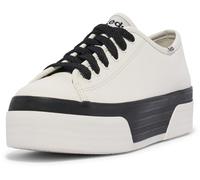 Keds Women's Triple Up Leather, White/Black Bumper Foxing Stripe, 5 UK