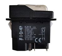 KEDU KJD16 Electromagnetic Switch with Power-off and Voltage Protection Pushbutton Switches for Industrial Machine Tool Equipment AC 220-240V 16A 2HP 16(12) A 10(8) A 250V 5E4 IP55 (KJD16-5Pins)