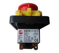 KEDU KJD18 5Pins Electromagnetic Switch Emergency Stop Push Button with Low Voltage and Restart Protection AC 250V 15(12) A