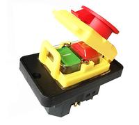 KEDU KJD18 5Pins Waterproof Electromagnetic Pushbutton Switches Industrial Safety Push Button Switch 250V 15(12) A