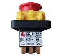 KEDU KJD18 7Pins Electromagnetic Switch Emergency Stop Pushbutton Switches for Industrial Machine Tool Equipment AC 400V 15(8) A 5E4 IP54 (7Pins 400V)