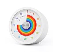 Keduzer Visual Timer, Kitchen Timer Rainbow Disk 60 Minute Countdown Timer for Kids and Adults, Silent Time Management Tool(Rainbow)