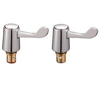 KEDWILL® Tap Revivers Kit 1/2” Lever Head Basin Sink Taps Mixers Bidet Handles Quarter Turn Valves Cartridges (Hot/Red & Cold/Blue Indicator) Replacement(2 Pack/Pair)