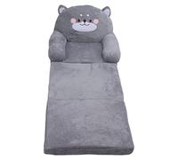 Keebgyy Kids Sofa, Toddler Chair Cartoon Gray Dog Styled, Styled Foldable Wide Handle Soft Breathable for Reading Relaxing Sleeping, Cute and Comfy Babies Sofa(3 Layers)