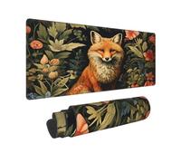 Keebik Fox William Morris Gaming Mouse Pad Large Extended Computer Mouse Mat Keyboard Full Desk Mousepad for Gaming, Office, Home 11.8x23.6Inch