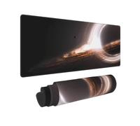 Keebik Gaming Mouse Pad, Interstellar Gargantua Black Hole Mouse Pad 11.8x23.6Inch Large Extended Computer Mouse Mat Keyboard Full Desk Mousepad for Gaming, Office, Home