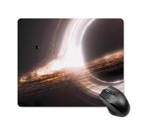 Keebik Gaming Mouse Pad, Interstellar Gargantua Black Hole Mouse Pad 7.1x8.7 Inch Large Extended Computer Mouse Mat Keyboard Full Desk Mousepad for Gaming, Office, Home