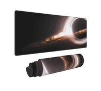 Keebik Gaming Mouse Pad, Interstellar Gargantua Black Hole Mouse Pad Large Extended Computer Mouse Mat Keyboard Full Desk Mousepad for Gaming, Office, Home 11.8x31.5Inch