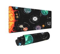 Keebik Gaming Mouse Pad, Outer Wilds System Mouse Pad 11.8x23.6 Inch Large Extended Computer Mouse Mat Keyboard Full Desk Mousepad for Gaming, Office, Home