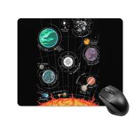 Keebik Gaming Mouse Pad, Outer Wilds System Mouse Pad 7.1x8.7 Inch Large Extended Computer Mouse Mat Keyboard Full Desk Mousepad for Gaming, Office, Home