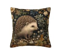 Keebik Hedgie Garden William Morris Throw Pillow Covers Decorative Outdoor Soft Pillowcases Home Decor Living Room Cushion Case for Bed Couch Car 18x18 Inch