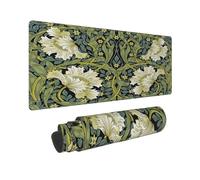 Keebik William Morris Pimpernel Design Gaming Mouse Pad Large Extended Computer Mouse Mat Keyboard Full Desk Mousepad for Gaming, Office, Home 11.8x23.6Inch