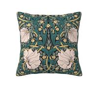 Keebik William Morris Pimpernel Design Throw Pillow Cover Soft Decorative Throw Pillowcases Cushion Case for Home Decor Living Room Bed Couch Car 16x16 Inch