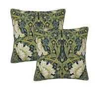 Keebik William Morris Pimpernel Throw Pillow Covers Set of 2 Cushion Covers for Couch Home Bed Living Room Decorative Pillow Cases 18x18 Inch