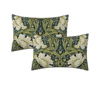 Keebik William Morris Pimpernel Throw Pillow Covers Set of 2 Cushion Covers for Couch Home Bed Living Room Decorative Pillow Cases 12x20 Inch