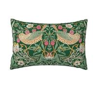 Keebik William Morris Strawberry Thief Design Throw Pillow Covers Decorative Outdoor Soft Pillowcases Home Decor Living Room Cushion Case for Bed Couch Car 12x20 Inch