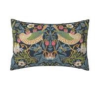 Keebik William Morris Strawberry Thief Throw Pillow Covers Decorative Outdoor Soft Pillowcases Home Decor Living Room Cushion Case for Bed Couch Car 12x20 Inch