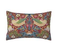 Keebik William Morris Strawberry Thief Throw Pillow Covers Decorative Outdoor Soft Pillowcases Home Decor Living Room Cushion Case for Bed Couch Car 12x20 Inch