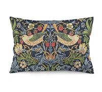 Keebik William Morris Strawberry Thief Throw Pillow Covers Decorative Outdoor Soft Pillowcases Home Decor Living Room Cushion Case for Bed Couch Car 12x20 Inch