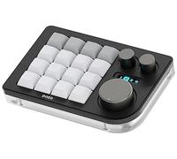 KEEBMONKEY Megalodon Triple Knob Macro Pad Programmable Designer Mini Keyboard 16 Keys (Black)