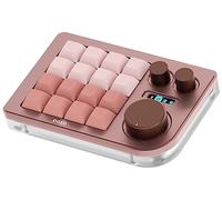 KEEBMONKEY Megalodon Triple Knob Macro Pad Programmable Designer Mini Keyboard 16 Keys (Pink)