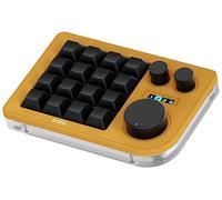 KEEBMONKEY Megalodon Triple Knob Macro Pad Programmable Designer Mini Keyboard 16 Keys (Yellow)