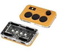 KEEBMONKEY Sayo O3C OSU Rapid Trigger Hall Effect Keyboard with Joystick and Screen, CNC Aluminum RGB One Handed Macro Pad for Rhythm Games,USB-C Custom Programmable keypad (Yellow(3 Key))