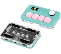 KEEBMONKEY Sayo O3C OSU Rapid Trigger Hall Effect Keyboard with Joystick and Screen, CNC Aluminum RGB One Handed Macro Pad for Rhythm Games,USB-C Custom Programmable keypad (Mint(4 Key))