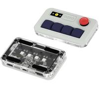 KEEBMONKEY Sayo O3C OSU Rapid Trigger Hall Effect Keyboard with Joystick and Screen, CNC Aluminum RGB One Handed Macro Pad for Rhythm Games,USB-C Custom Programmable keypad (Soy(4 Key))