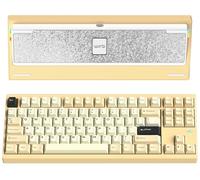 KEEBMONKEY WOBKEY Crush 80 Reboot CNC Aluminum 5-Second Quick-Release Triple-Mode Connectivity Mechanical Keyboard with Superior Acoustics (Pro Yellow)