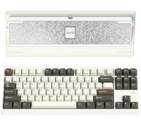 KEEBMONKEY WOBKEY Crush 80 Reboot CNC Aluminum 5-Second Quick-Release Triple-Mode Connectivity Mechanical Keyboard with Superior Acoustics (Pro White)
