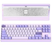 KEEBMONKEY WOBKEY Crush 80 Reboot CNC Aluminum 5-Second Quick-Release Triple-Mode Connectivity Mechanical Keyboard with Superior Acoustics (Pro Purple)
