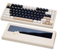 KEEBMONKEY WOBKEY Rainy 75 Aluminum HMX/JWK Switches Mechanical Keyboard with Superior Acoustics, Wired, BT, 2.4G Wireless Connectivity, RGB/PP/Mirror Glass/3500mAh/Purple Switch