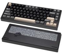 KEEBMONKEY WOBKEY Rainy 75 Aluminum HMX/JWK Switches Mechanical Keyboard with Superior Acoustics, Wired, BT, 2.4G Wireless Connectivity, RGB/FR4/Silver SUS304/7000mAh/WOB Switch (Pro - Black)