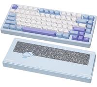 KEEBMONKEY WOBKEY Rainy 75 CNC Aluminum HMX/JWK/Cocoa Switch, Triple Mode Connectivity, Mechanical Keyboard with Superior Acoustics (Pro - Blue)