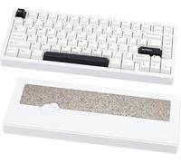 KEEBMONKEY WOBKEY Rainy 75 CNC Aluminum HMX/JWK/Cocoa Switches Triple-Mode Connectivity Mechanical Keyboard with Superior Acoustics, RGB/FR4/Silver SUS304/7000mAh/Cocoa Switch (Pro - Luna)