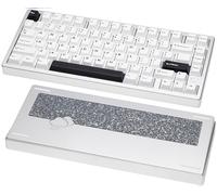 KEEBMONKEY Wobkey Rainy 75 Mechanical Keyboard CNC Aluminium HMX/JWK/Cocoa Connectivity Triple Mode with Superior Acoustics (Pro Silver)