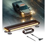 KEECALT Roof Magnetic 84 LED Amber Flashing Beacon Light Bar for Truck Van Car, 12V 24V Top of Vehicle Safety Warning Emergency Strobe Lights